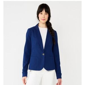 Draper James RSVP Blue‎ Cotton Lightweight Blazer Jacket Casual Career Preppy M